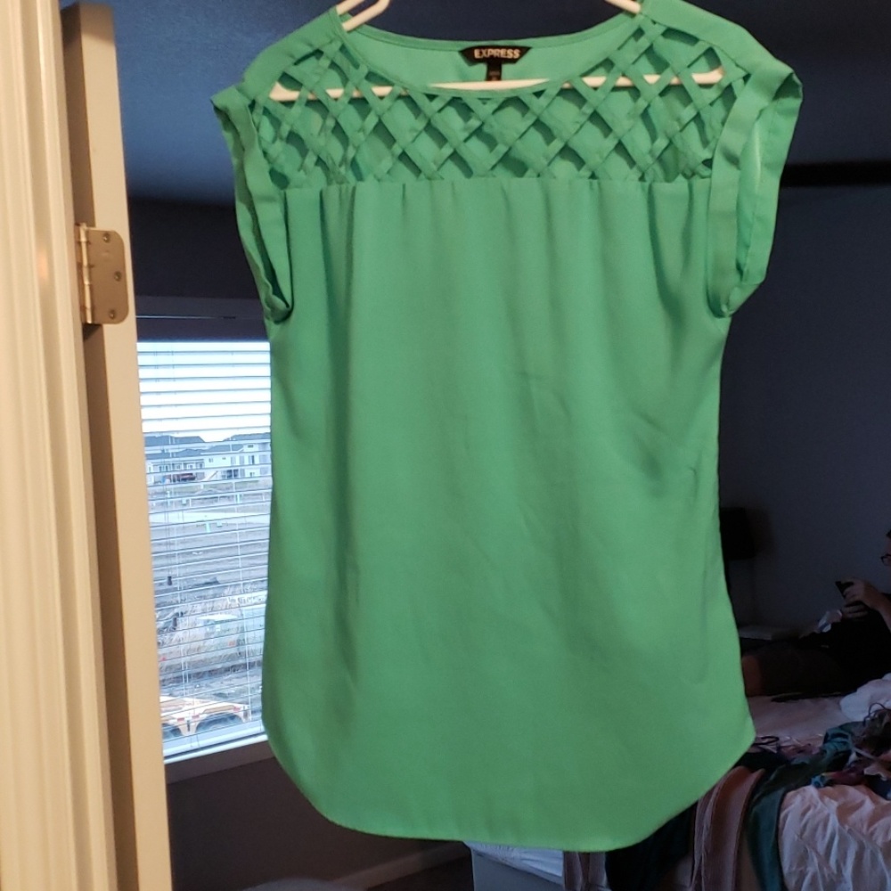 Lattice Front Teal Top